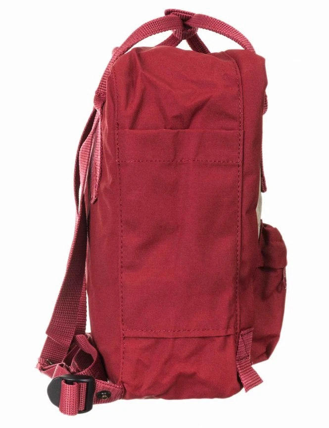 Fjallraven Kanken Mini Backpack - Ox Red and Putty Contrast Two-Tone Vinylon F Bag 6 Fjallraven Kanken Mini Backpack - Ox Red and Putty Contrast Two-Tone Vinylon F Bag - Image 4