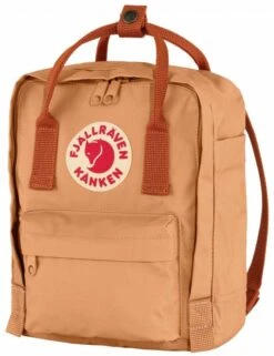 Fjallraven Kanken Mini Backpack – Peach Sand with Terracotta Brown Accents -Fatbuddha Store kanken mini backpack peach sand terracotta brown p32864 119551 medium
