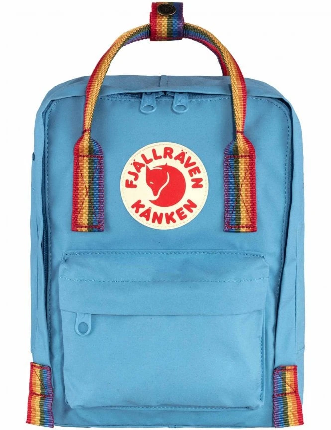 Fjallraven Kanken Mini Air Blue with Rainbow Straps – Iconic Logo Water-Resistant Daypack 3 Fjallraven Kanken Mini Air Blue with Rainbow Straps – Iconic Logo Water-Resistant Daypack
