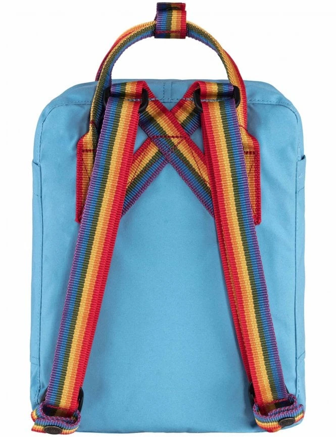 Fjallraven Kanken Mini Air Blue with Rainbow Straps – Iconic Logo Water-Resistant Daypack 4 Fjallraven Kanken Mini Air Blue with Rainbow Straps – Iconic Logo Water-Resistant Daypack - Image 2