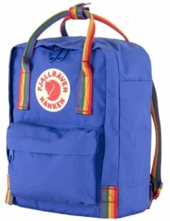 Fjallraven Kanken Mini Rainbow Backpack – Cobalt Blue with Rainbow Straps -Fatbuddha Store kanken mini rainbow backpack cobalt blue p36351 122883 medium