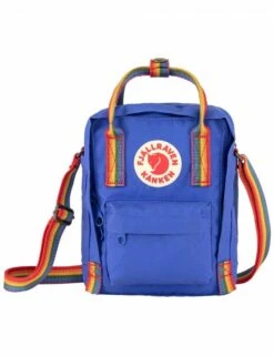 Fjallraven Kanken Rainbow Sling 2.5L - Cobalt Blue Special Edition Rainbow Webbing Crossbody Bag