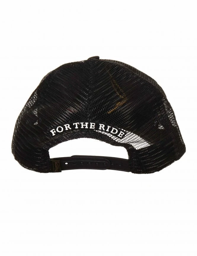 Triumph Kerosene Trucker Hat - Black/New Bone 'T' Logo Embroidery Curved Bill 6 Triumph Kerosene Trucker Hat - Black/New Bone 'T' Logo Embroidery Curved Bill - Image 4