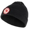 Fjallraven Kid's 1960 Logo Beanie - Black -Fatbuddha Store kids 1960 logo beanie black p33631 113093 medium