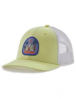 Patagonia Kids' Isla Yellow Camp With Friends Bear Graphic Trucker Hat