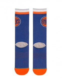 New York Knicks Blue Jersey Inspired Crew Socks – Orange and White Wordmark Detail -Fatbuddha Store knicks jersey socks blue p30949 106460 medium