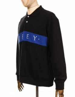 Obey Clothing L/S Bishops Classic Polo Shirt - Black Multi -Fatbuddha Store l s bishops classic polo shirt black multi p25067 88683 medium