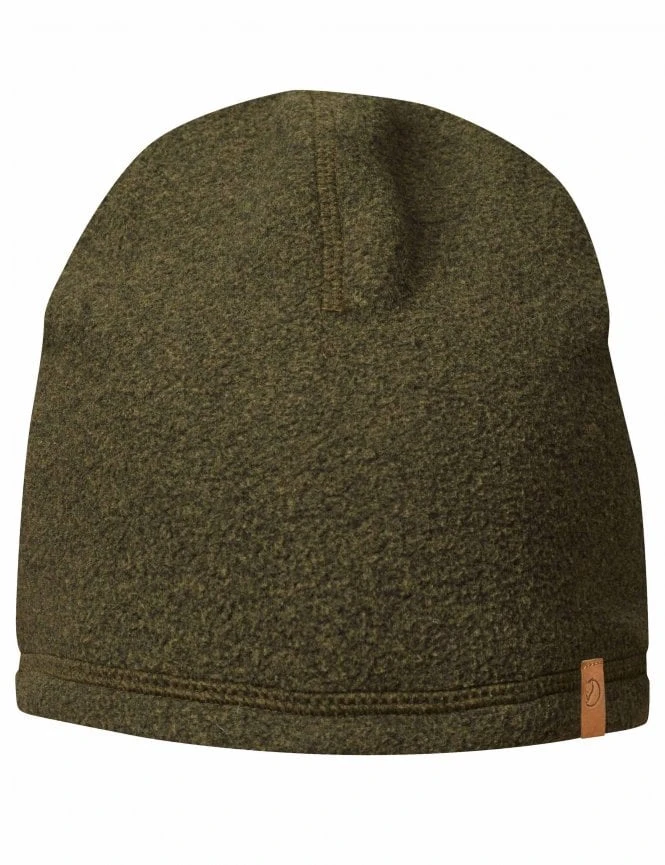 Fjallraven Lappland Fleece Hat - Dark Olive Recycled Polyester Beanie 3 Fjallraven Lappland Fleece Hat - Dark Olive Recycled Polyester Beanie