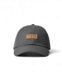 Yeti Leather Logo 6 Panel Hat - Dark Grey