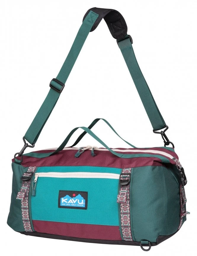 KAVU Little Feller Duffle Backpack – Hemlock Grove Green with Patterned Webbing 3 KAVU Little Feller Duffle Backpack – Hemlock Grove Green with Patterned Webbing