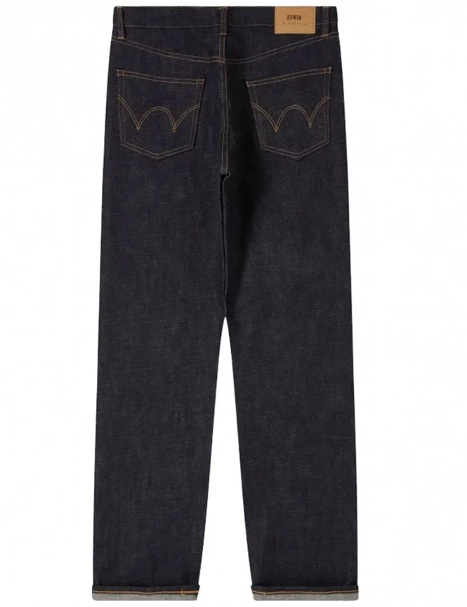 Loose Straight Rainbow Selvedge Jeans - Blue Unwashed 5 Loose Straight Rainbow Selvedge Jeans - Blue Unwashed - Image 3