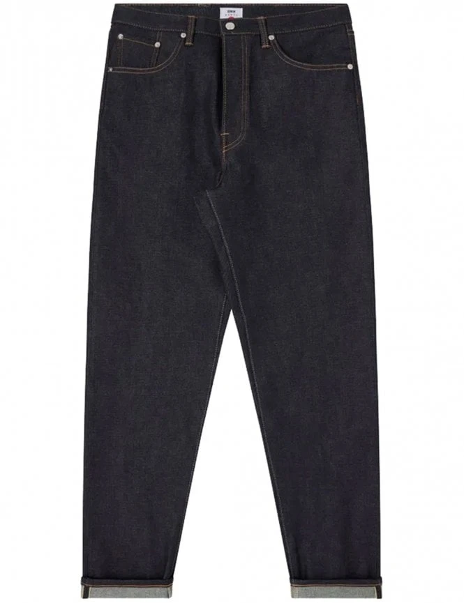 Loose Tapered Rainbow Selvedge Jeans - Blue Unwashed 7 Loose Tapered Rainbow Selvedge Jeans - Blue Unwashed - Image 5