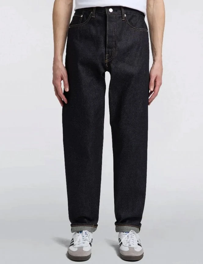 Loose Tapered Rainbow Selvedge Jeans - Blue Unwashed 8 Loose Tapered Rainbow Selvedge Jeans - Blue Unwashed - Image 6