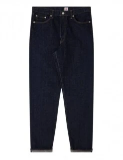 Loose Tapered Red Selvedge Jeans - Blue Unwashed