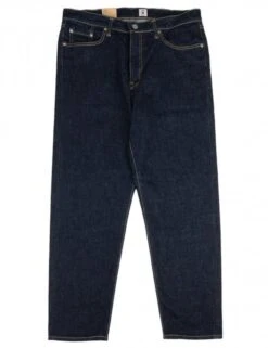 Loose Tapered Stretch Denim Jeans - Blue Rinsed