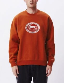 Obey Clothing Love & Chaos Crew Sweat - Ginger -Fatbuddha Store love chaos crew sweat ginger p30672 105556 medium