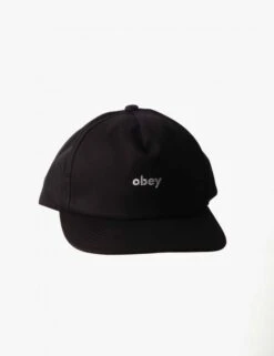 Obey Clothing Black with White Logo – Lowercase Wordmark Snapback Flat Bill Hat 8 Obey Clothing Black with White Logo – Lowercase Wordmark Snapback Flat Bill Hat -Fatbuddha Store lowercase snapback hat black p30463 104003 medium