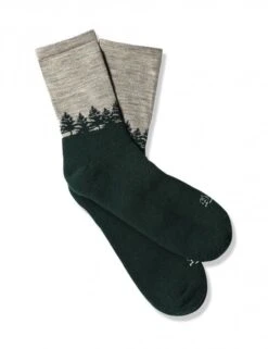 Danner Merino Lightweight Socks in Charcoal & Douglas Fir - Breathable Arch Support Crew Socks