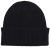 Colorful Standard Deep Black - Italian Merino Wool Ribbed Cuffed Beanie