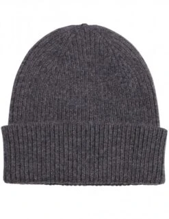 Colorful Standard Lava Grey Merino Wool Beanie – 100% Italian Extra Fine Wool Folded Knit Hat