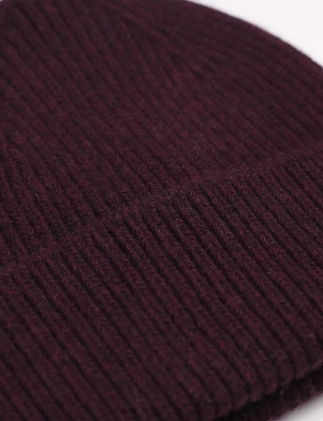 Colorful Standard Oxblood Red Minimalist Extra Fine Merino Wool Cuffed Beanie Hat 4 Colorful Standard Oxblood Red Minimalist Extra Fine Merino Wool Cuffed Beanie Hat - Image 2