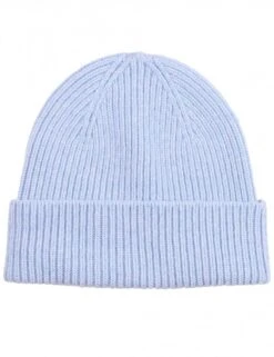 Colorful Standard Polar Blue - Italian Extra Fine Merino Wool Ribbed Beanie Hat