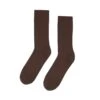 Colorful Standard Coffee Brown Ribbed Merino Wool Blend Crew Socks -Fatbuddha Store merino wool blend socks coffee brown p31169 107021 medium