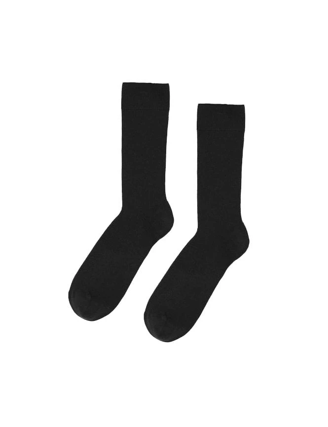 Colorful Standard Deep Black Merino Wool Blend - Seamless Mid-Calf Socks 3 Colorful Standard Deep Black Merino Wool Blend - Seamless Mid-Calf Socks