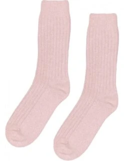 Colorful Standard Recycled Merino Wool Blend Socks – Faded Pink Above-Ankle Heavyweight Socks