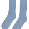 Colorful Standard Stone Blue Merino Wool Blend Socks - Sustainable Seamless Crew -Fatbuddha Store merino wool blend socks stone blue p31176 122576 medium