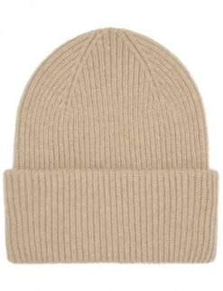 Colorful Standard Desert Khaki Merino Wool Chunky Double Fold Beanie Hat