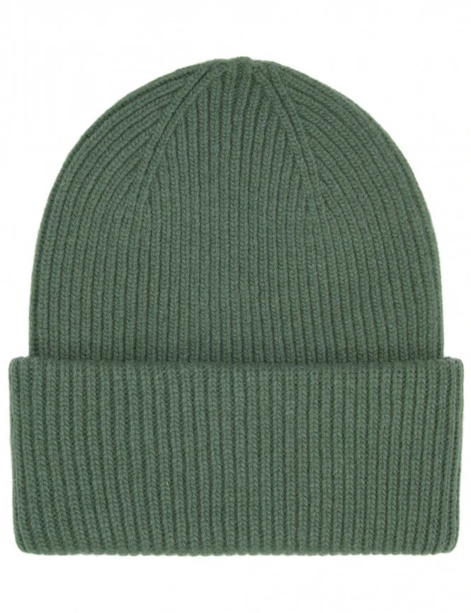 Colorful Standard Emerald Green Merino Wool Chunky Beanie - Double Fold Knit Hat 3 Colorful Standard Emerald Green Merino Wool Chunky Beanie - Double Fold Knit Hat