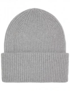 Colorful Standard Grey Heather Merino Wool – Double Fold Chunky Beanie Hat