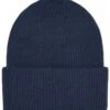 Colorful Standard Navy Blue Merino Wool Chunky Beanie - Double Fold Knit Hat