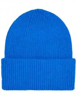 Colorful Standard Pacific Blue - Extra Fine Merino Wool Double Fold Chunky Beanie Hat