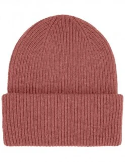 Colorful Standard Rosewood Mist – Recycled Merino Wool Chunky Ribbed Beanie Hat