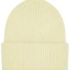 Colorful Standard Soft Yellow Merino Wool Chunky Beanie – Italian Extra Fine Double Fold Hat