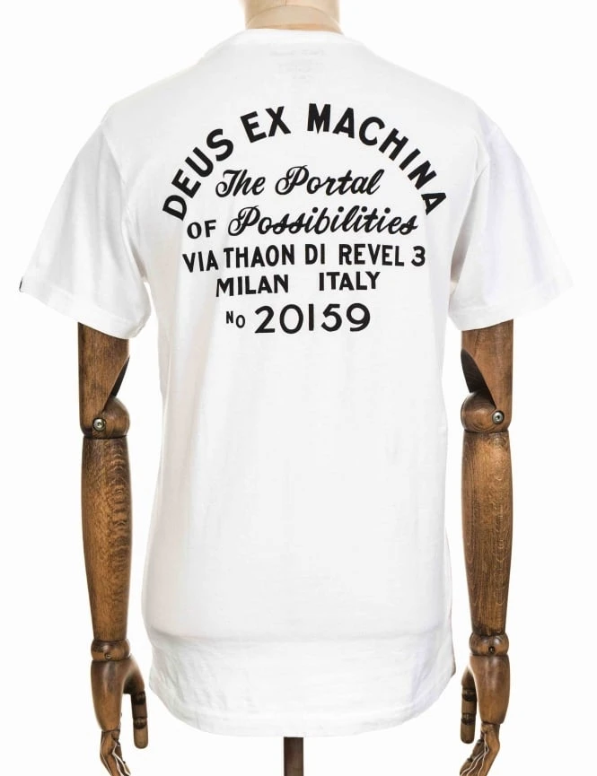Deus Ex Machina Milano Address Pocket Tee - White 3 Deus Ex Machina Milano Address Pocket Tee - White
