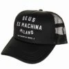Deus Ex Machina Milano Address Black & White – Embroidered Mesh Back Trucker Hat