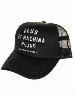 Deus Ex Machina Milano Address Trucker Hat - Black