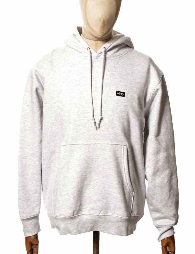 Obey Clothing Mini Box Logo Hooded Sweat - Ash 4 Obey Clothing Mini Box Logo Hooded Sweat - Ash - Image 2