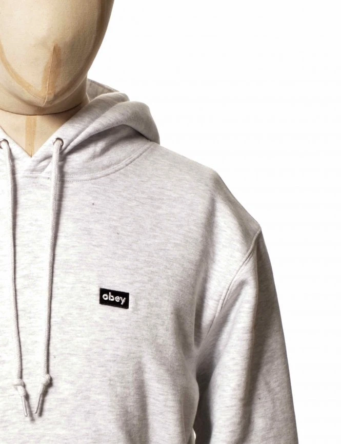 Obey Clothing Mini Box Logo Hooded Sweat - Ash 6 Obey Clothing Mini Box Logo Hooded Sweat - Ash - Image 4