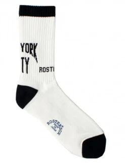 New York Knicks NYC White Crew Socks – Blue & Orange Knickerbocker Athletic Socks