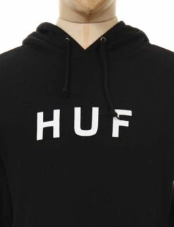 HUF OG Logo Hooded Sweat - Black -Fatbuddha Store og logo hooded sweat black p29321 100670 medium