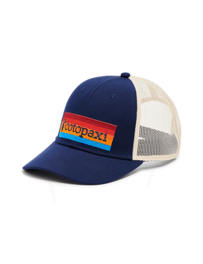 Cotopaxi On The Horizon Trucker Hat Maritime - Blue Landscape Patch Mesh Back Snapback 3 Cotopaxi On The Horizon Trucker Hat Maritime - Blue Landscape Patch Mesh Back Snapback