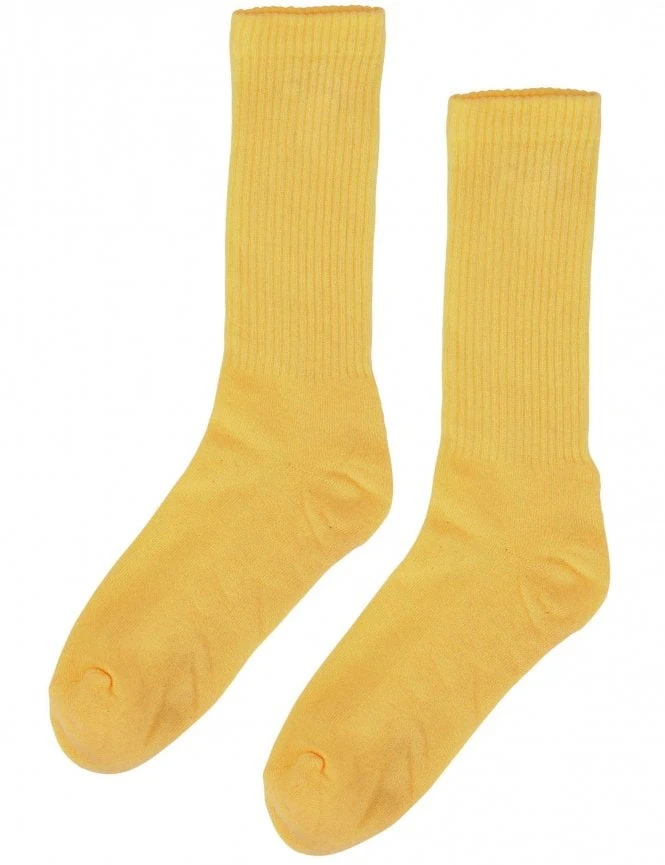 Colorful Standard Burned Yellow Organic Cotton Active Crew Socks 3 Colorful Standard Burned Yellow Organic Cotton Active Crew Socks