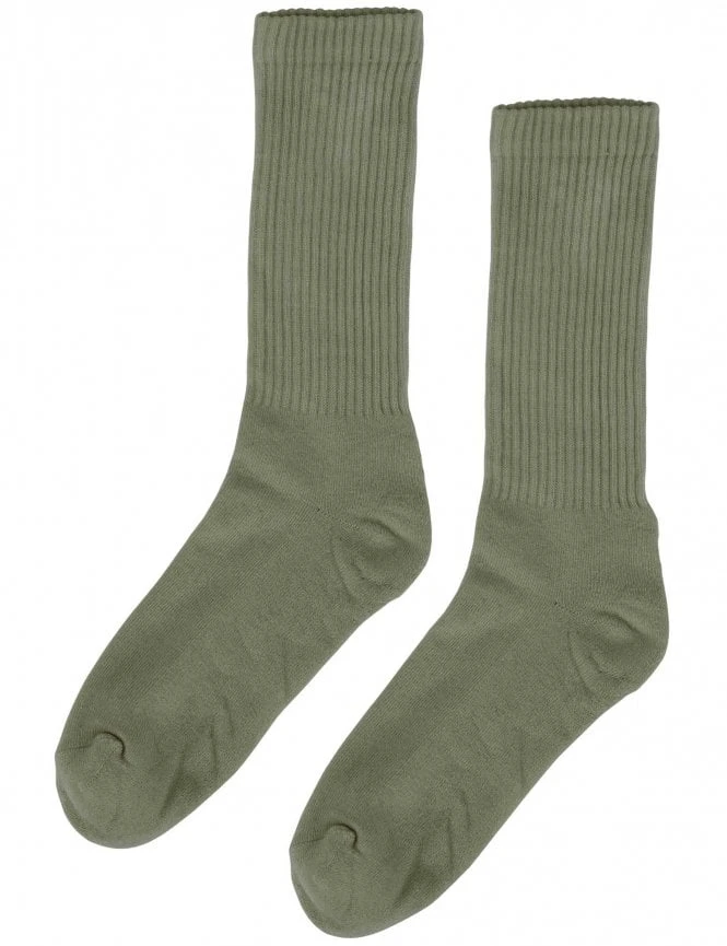Colorful Standard Organic Active Socks – Dusty Olive Muted Green Sustainable Crew Socks 3 Colorful Standard Organic Active Socks – Dusty Olive Muted Green Sustainable Crew Socks