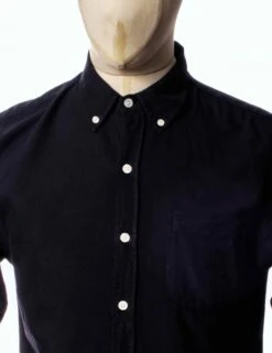 Colorful Standard Organic Button Down Shirt - Deep Black -Fatbuddha Store organic button down shirt deep black p29425 103769 medium