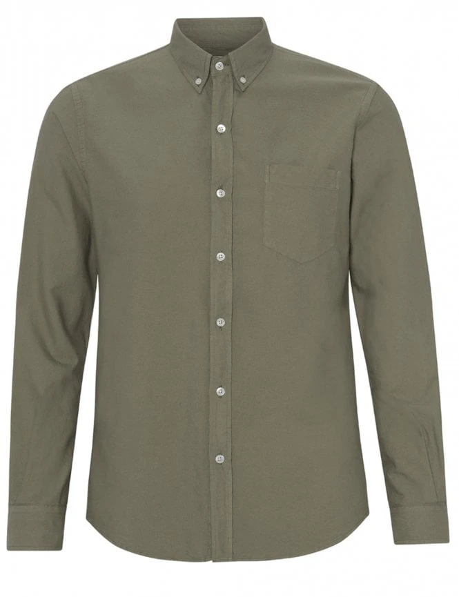 Colorful Standard Organic Button Down Shirt - Dusty Olive 3 Colorful Standard Organic Button Down Shirt - Dusty Olive