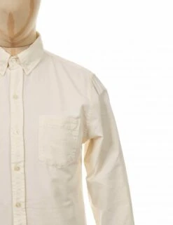 Colorful Standard Organic Button Down Shirt - Ivory White -Fatbuddha Store organic button down shirt ivory white p29035 100401 medium